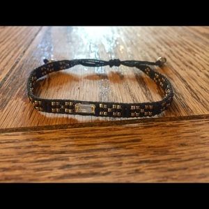 Chan Luu adjustable beaded bracelet with crystal