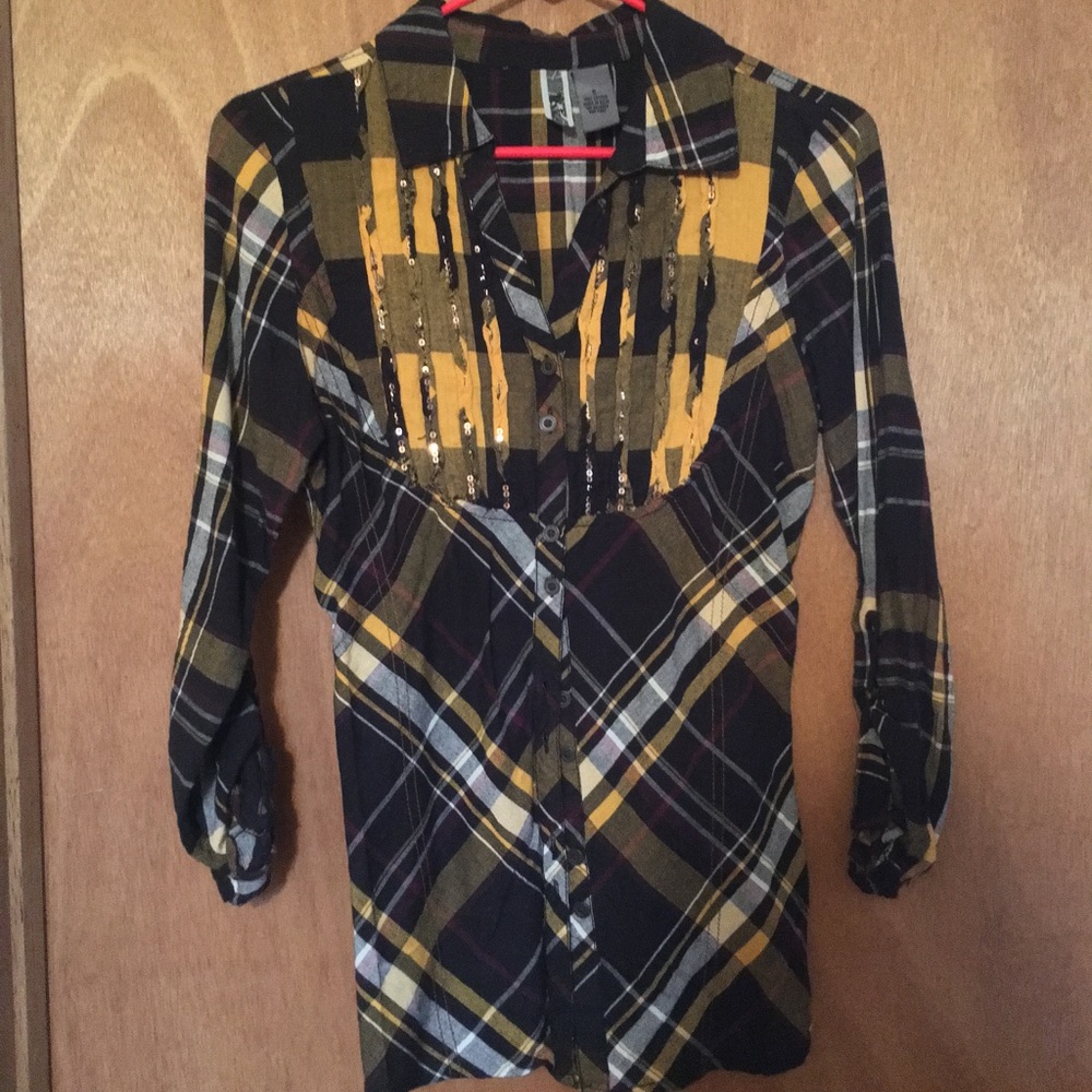 Buckle BKE plaid button down