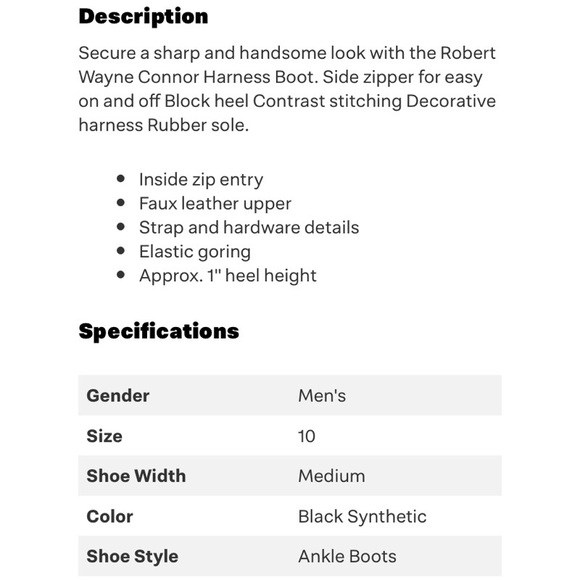 FINAL Robert Wayne Men's Connor Harness Boot - Picture 7 of 7