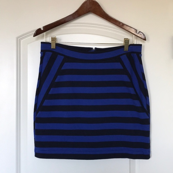 GAP Blue & Black Knit Mini Skirt, Small Tall - Picture 1 of 4