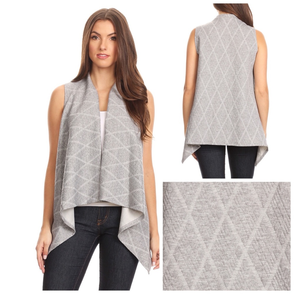 Vest with draped front