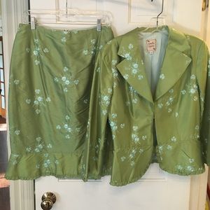 Nanette Lepore 2 piece silk suit