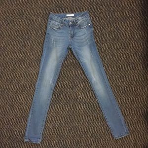 Fashion Nova Light Wash Skinny Jeans