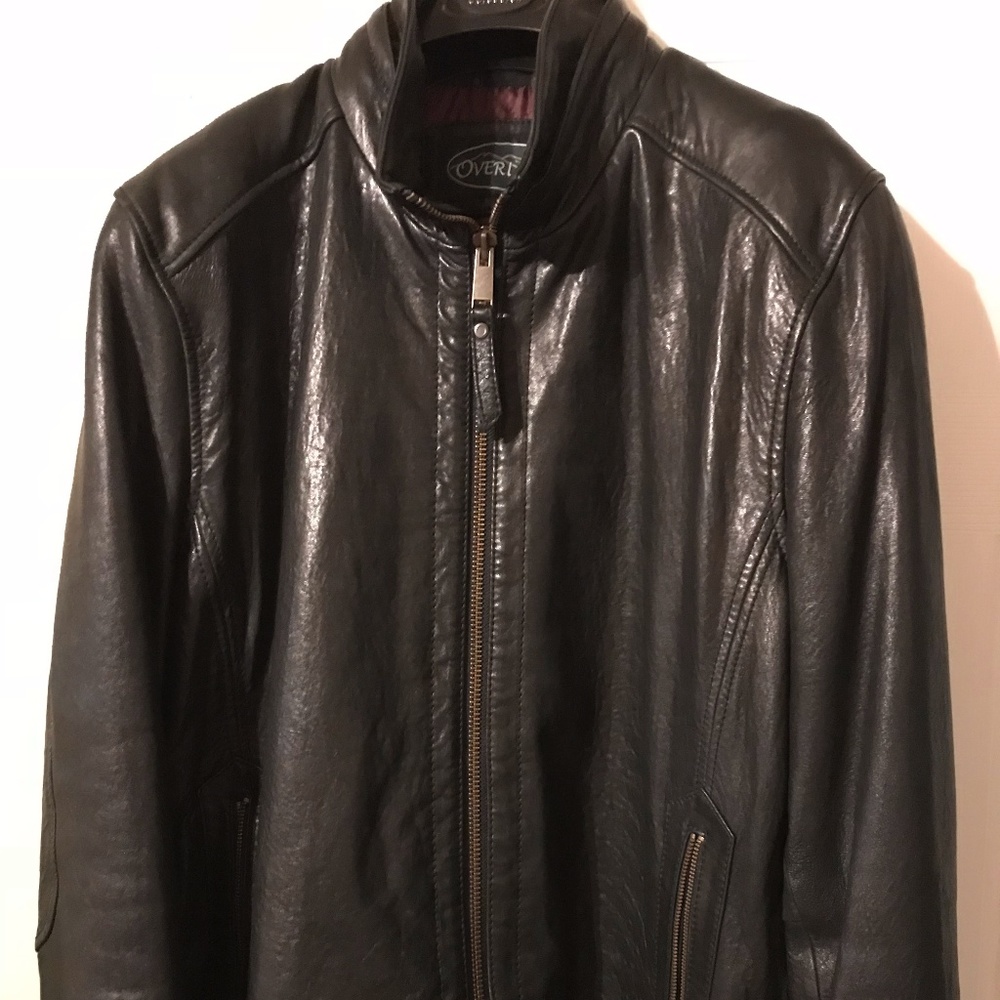 Nash Rugged Lambskin Leather Jacket with Shearling
