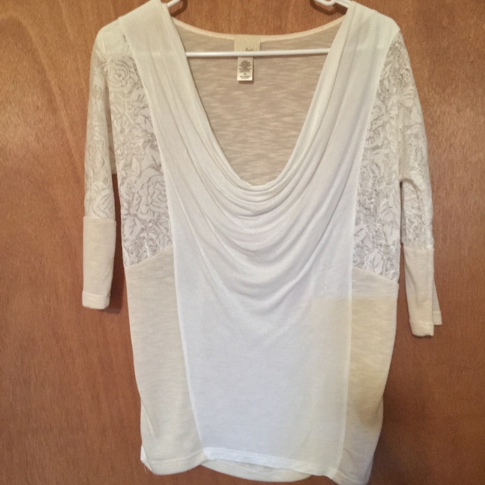 Buckle Daytrip cream 3/4 sleeve top