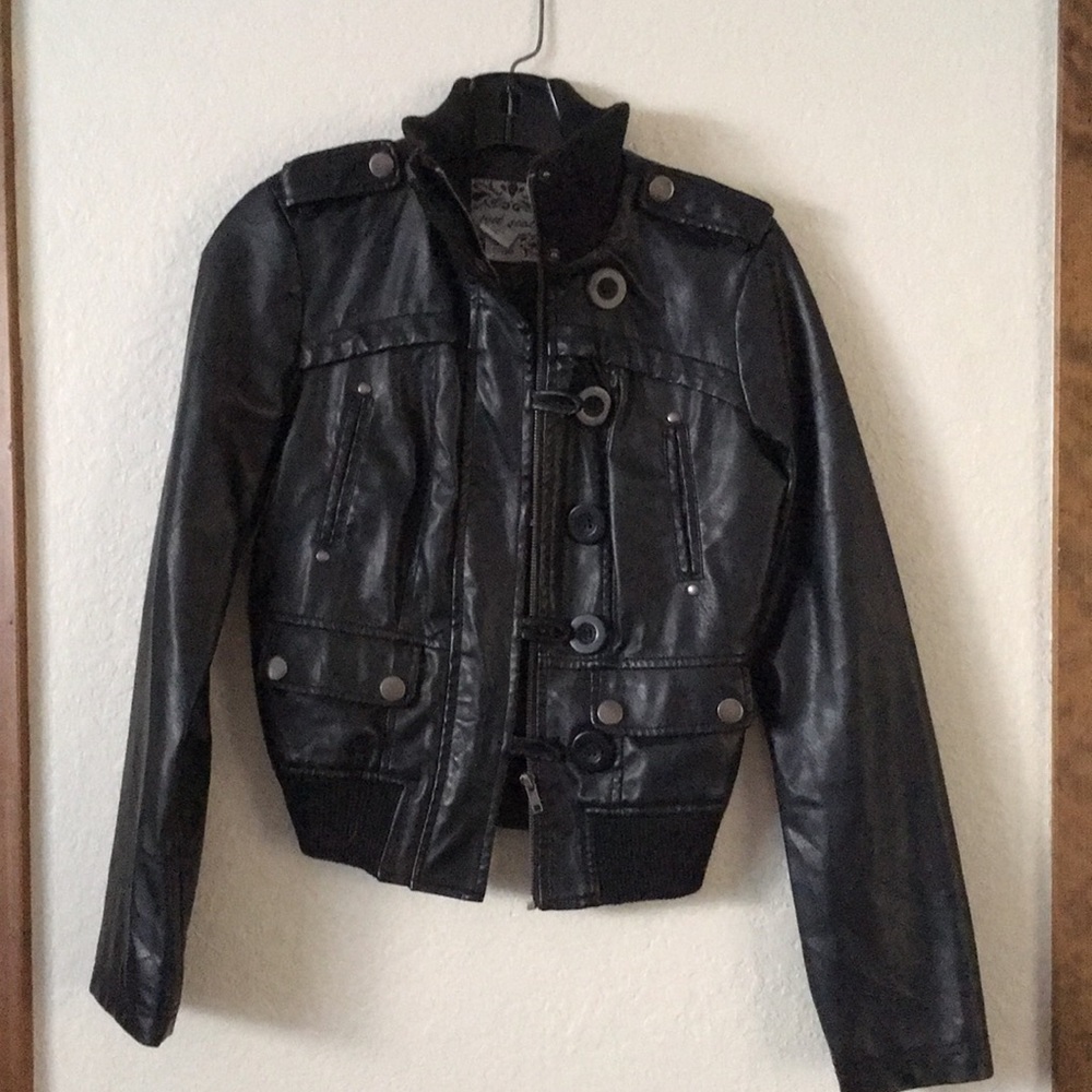 Pleather jacket with lining