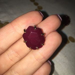 KENDRA SCOTT MORGAN STUD IN BURGUNDY