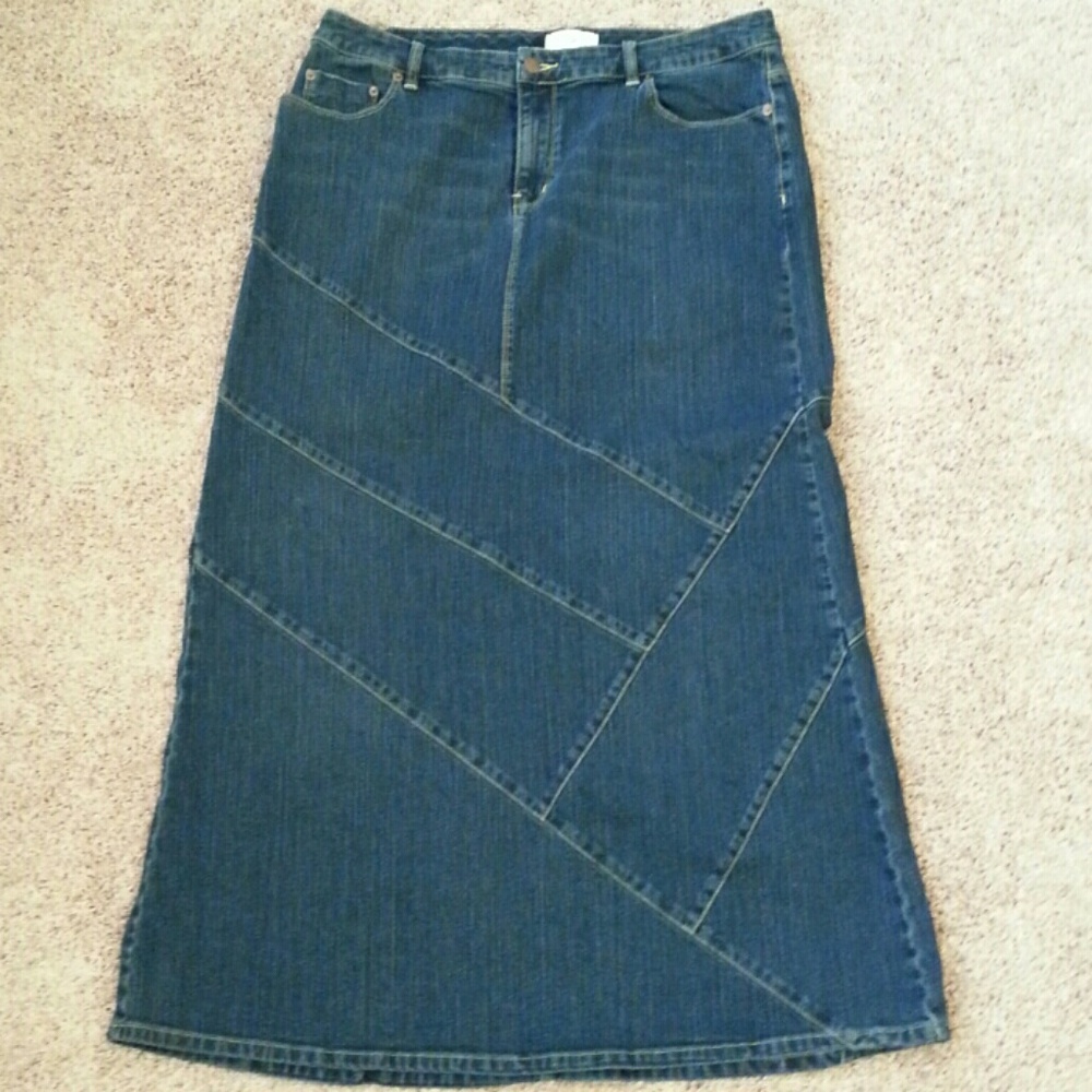 Lane Bryant Venezia jeans long denim skirt size 16