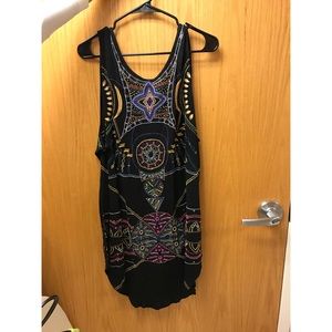 Free People multi-colored beaded tank