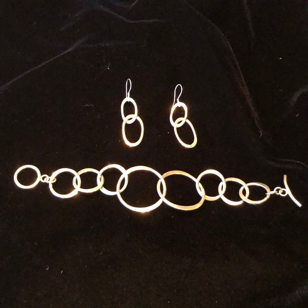 Sterling Silver Bracelet and Earrings