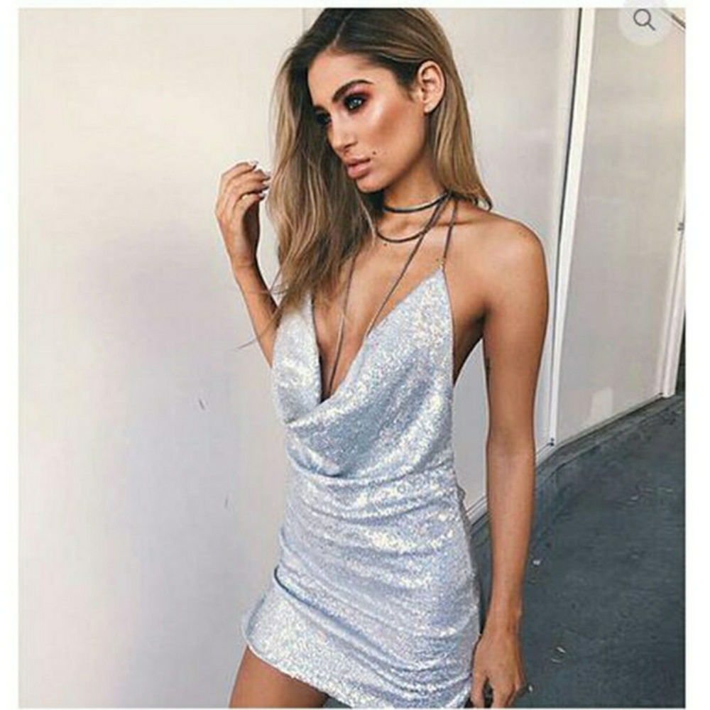 🔥🤳💅Hot Gold Mini dress with side slits