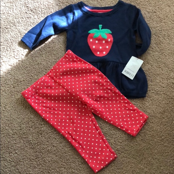HP! Adorable Strawberry 2 Piece Carter’s Set - Picture 2 of 3