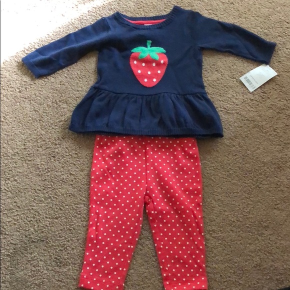 HP! Adorable Strawberry 2 Piece Carter’s Set - Picture 3 of 3