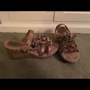 Cork wedge sandals