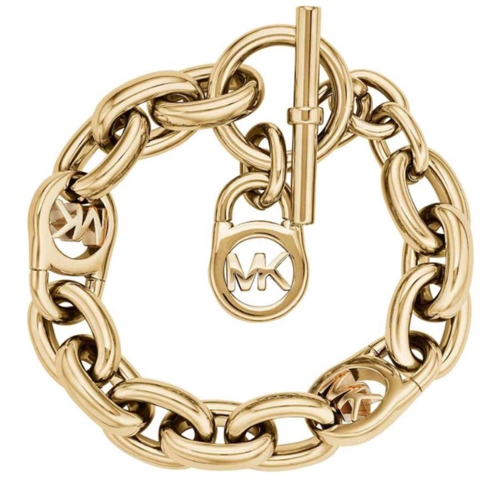 Michael Kor’s gold chain link bracelet