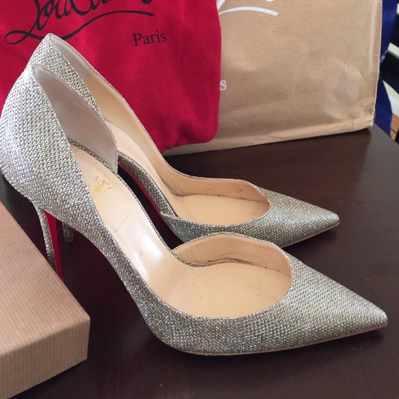 Christian louboutin gold sparkle heels! - Picture 3 of 4