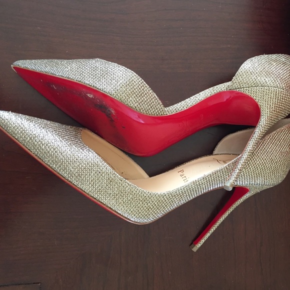 Christian louboutin gold sparkle heels! - Picture 4 of 4