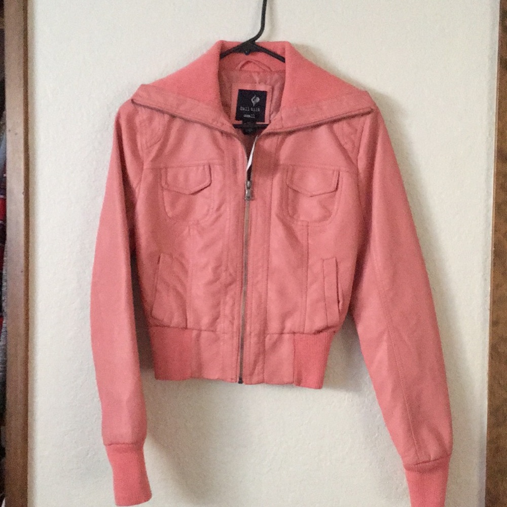 NWT pink pleather jacket