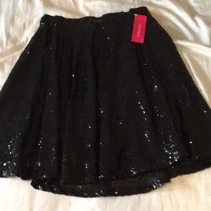 Black sequin skirt