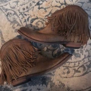 Liberty Black fringe booties
