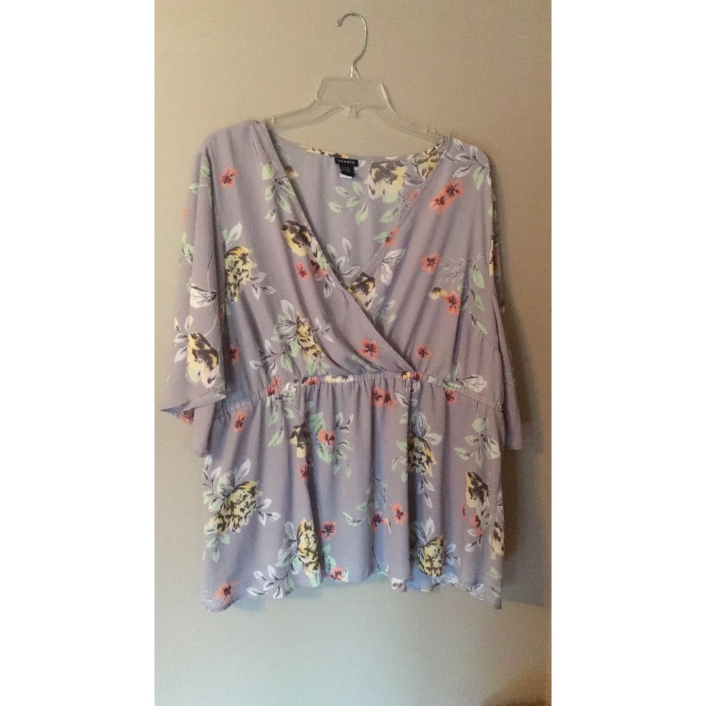 Torrid Floral Chiffon Blouse 4x