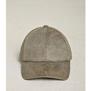 Olive green suede faux men hat