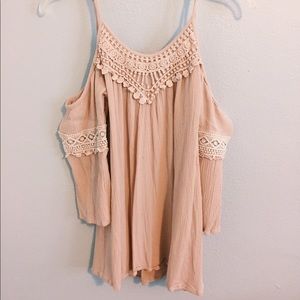Blush Pink Off-The-Shoulder Top