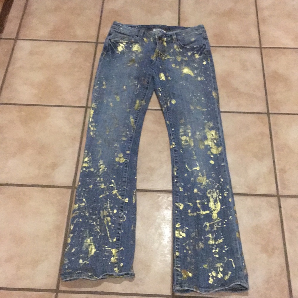 4/$50 Yank jeans goldfoillikeprint