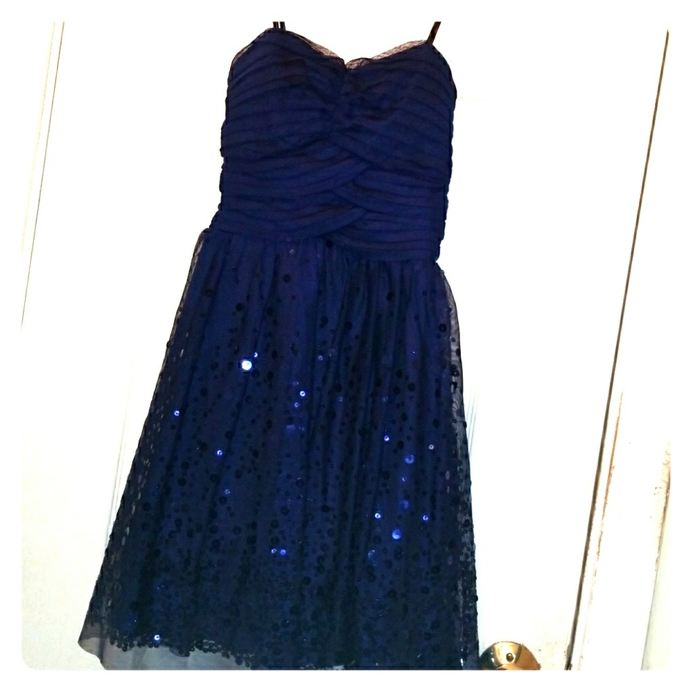 Navy Blue Party Dress - Picture 4 of 8