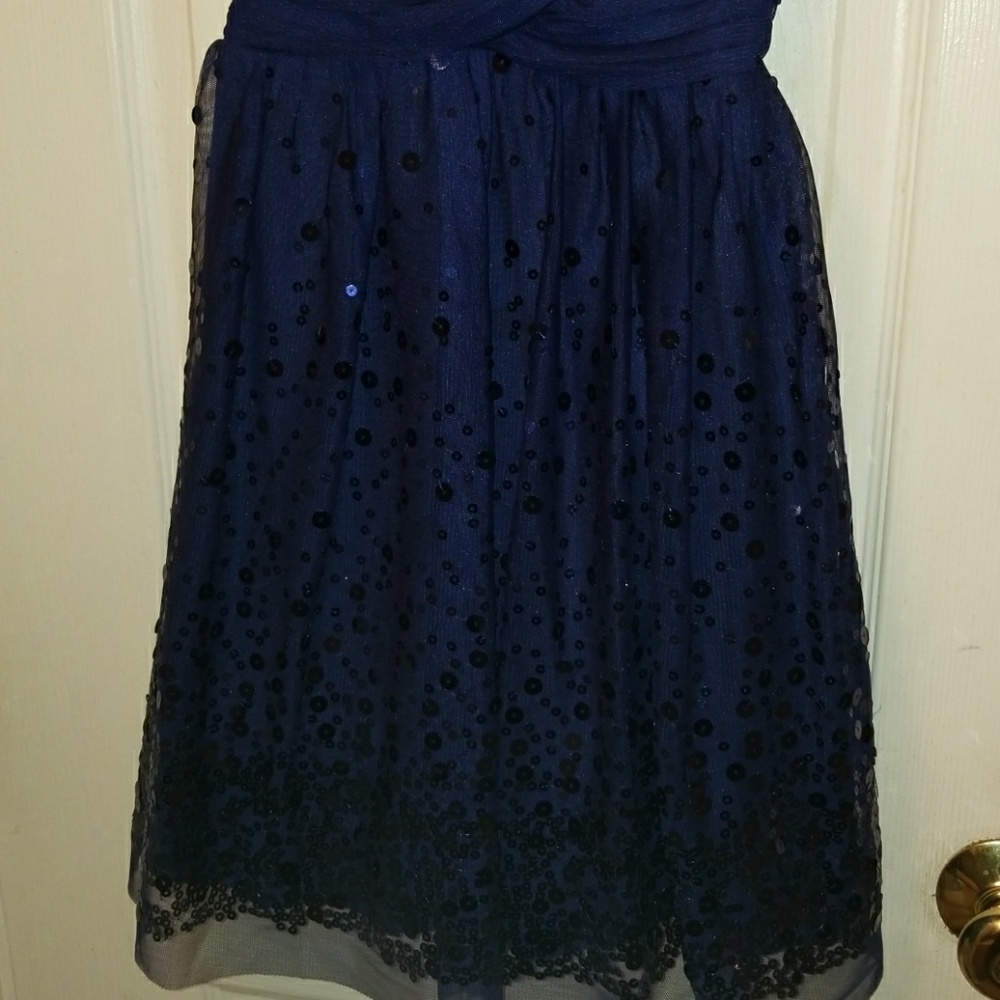Navy Blue Party Dress - Picture 7 of 8