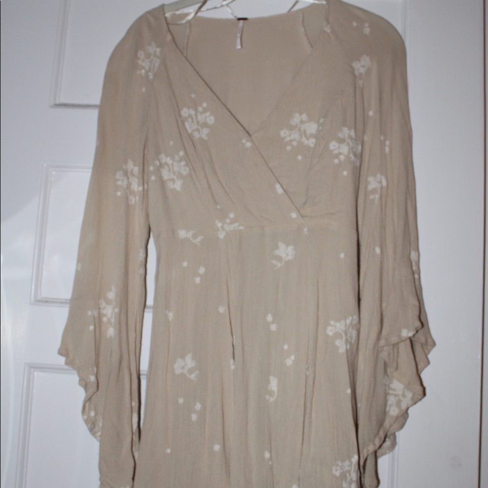 Free People Embroidered Floral Dress Size 0