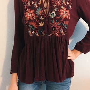 Floral American Eagle Top