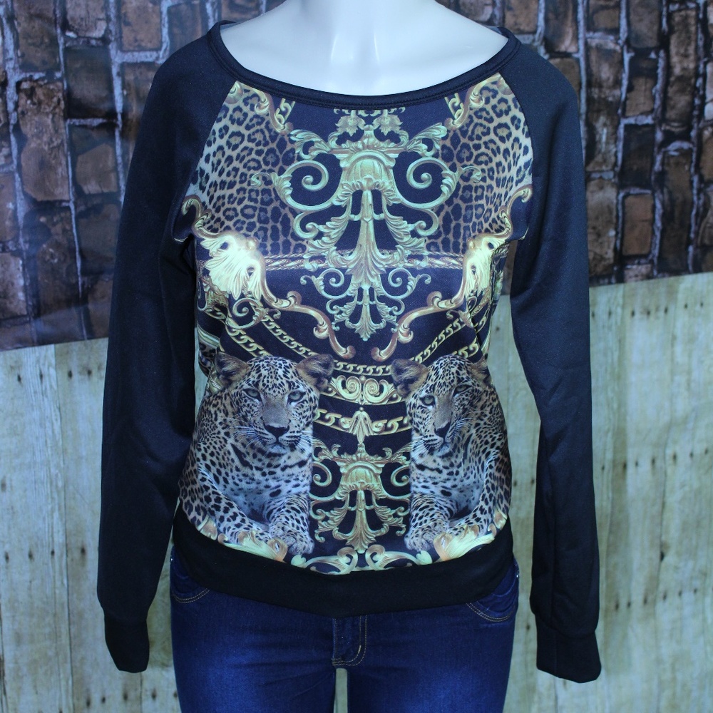 Long Sleeve Printed Chains\Leopard
