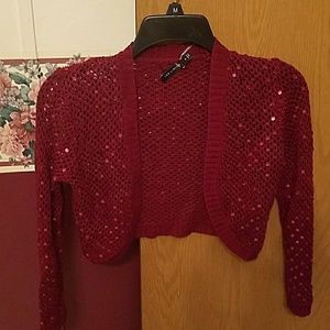 Cropped cardigan shrug