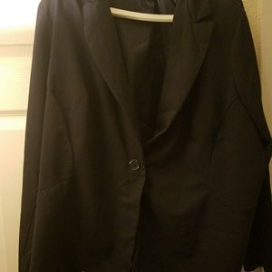 Navy blue one button blazer