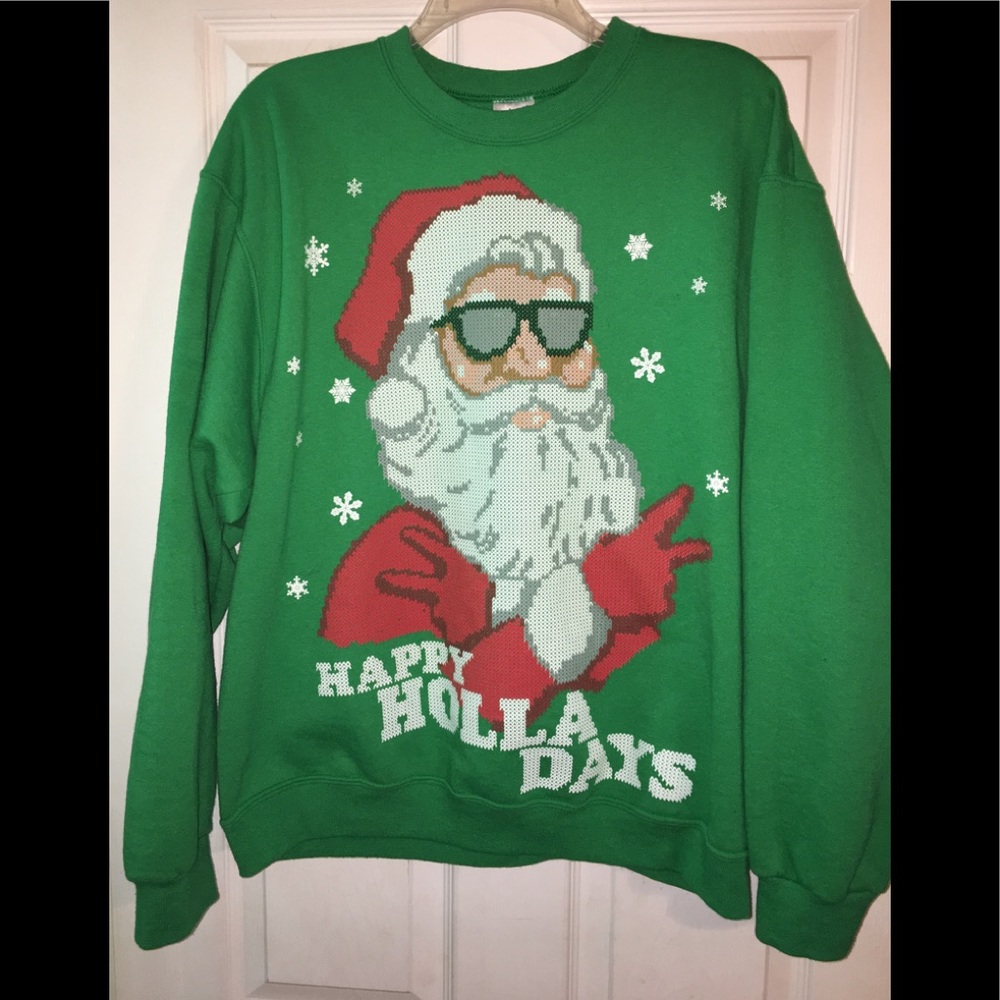 Men's Christmas sweater "Happy Holla Days"