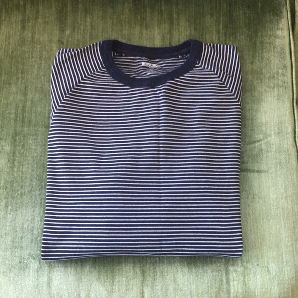 Navy/White Stripe Crewneck Longsleeve