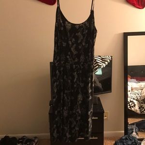Black floral sun dress