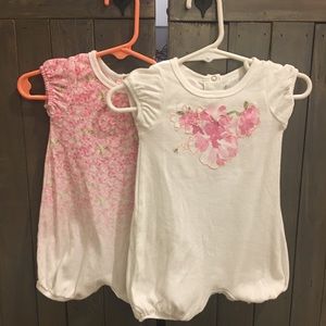 Burt’s Bees Organic 2-Pack Baby Girl Rompers