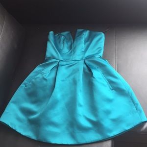 Beautiful, Teal-green Strapless NBD Dress