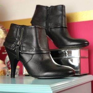 Nine West Leather Booties with Side Zipper