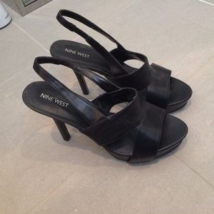 Nine West Leather Slingbacks 9.5