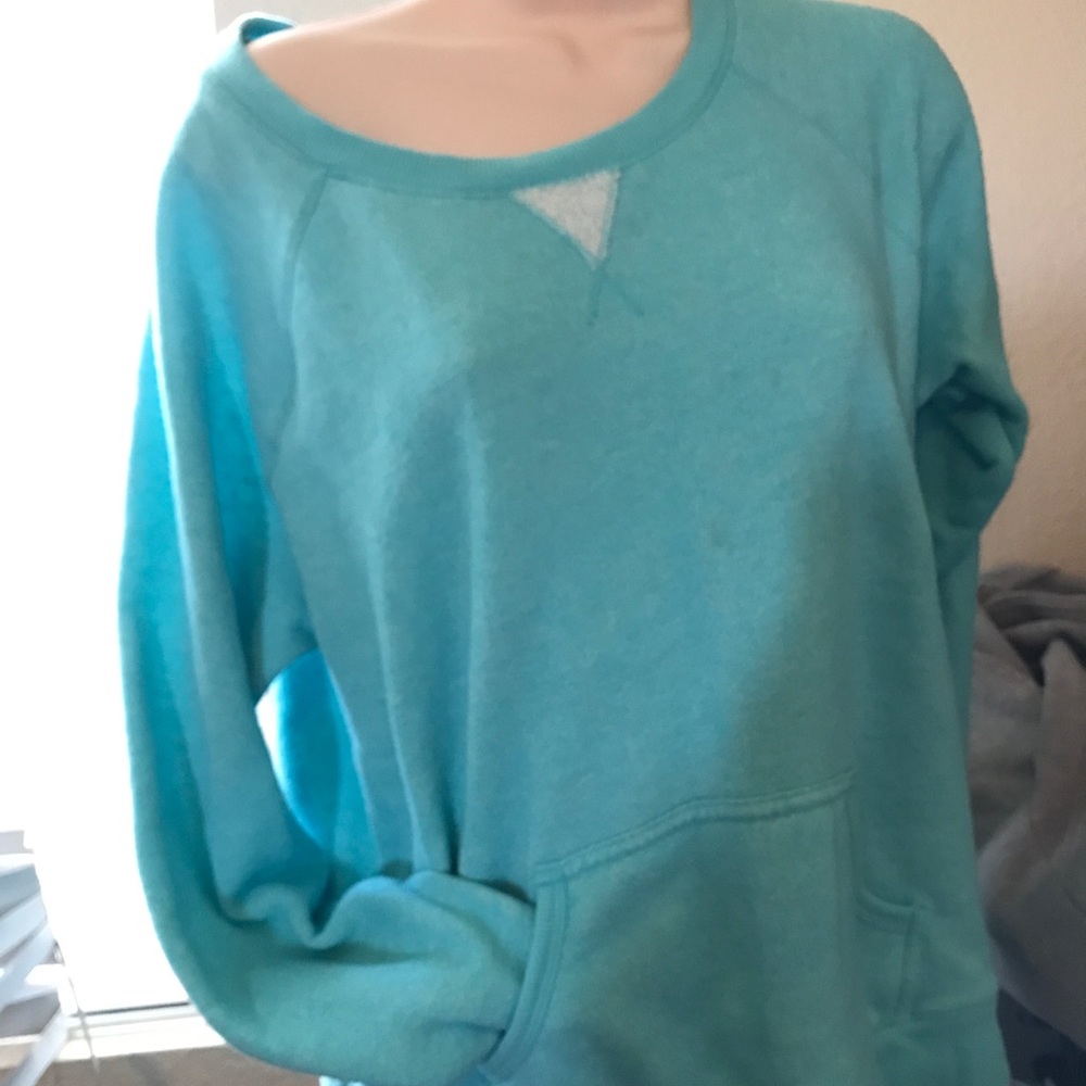 Blue off shoulder sweater