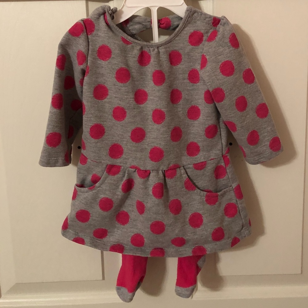 Polka Dot Dress with tights