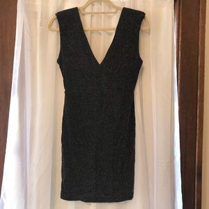 Forever 21 Black Sparkle Bodycon Dress Size L