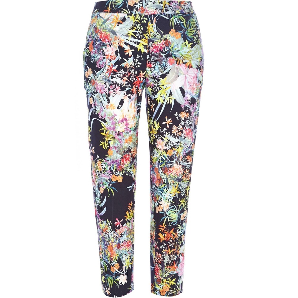 Floral print cropped pants