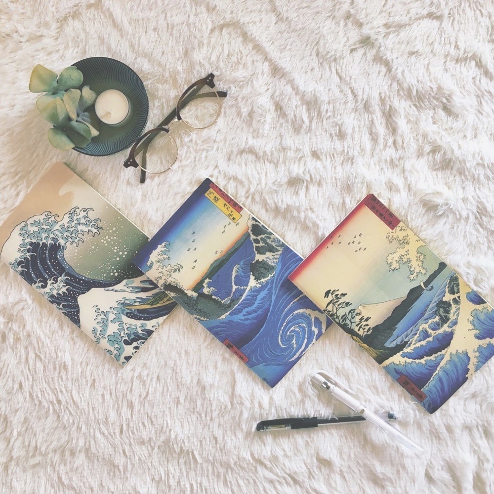 ✨Closet clear out✨Japanese waves lined notebooks