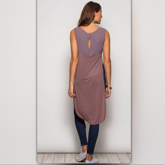 Maeve Long Deep Side Slit Tunic Top - Picture 3 of 3