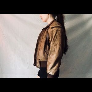 80’s Vintage genuine leather AdventureBound jacket