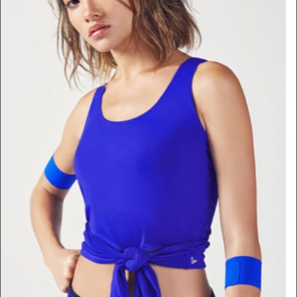 NWT fabletics Demi Lovato electric blue outfit